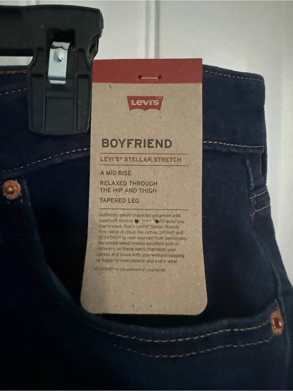 Levi's Women’s Dark Indigo Relaxed Boyfriend Jeans